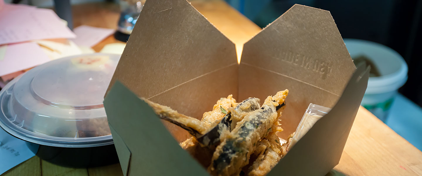 Takeout order at Harvest Kitchen